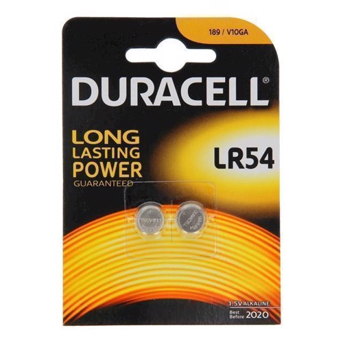 Duracell Alkaline Batteri LR54 1.5V, 2 stk