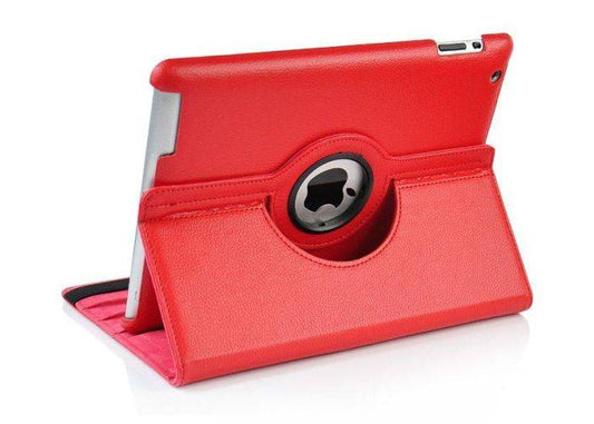 iPad Mini 2/3 - PU Læder 360 graders rotering Stand Folio Flip - Rød