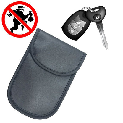 Tyverisikring bilnøgletaske Radioblokeringspose Faraday-boks uden nøgle 14x10 cm sort
