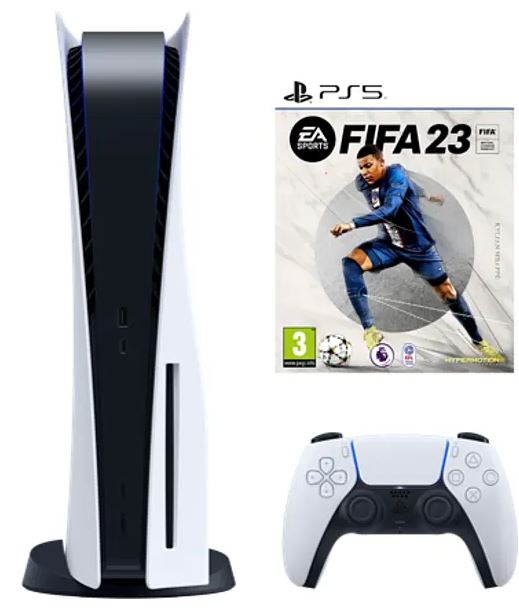 Wade ly romantisk Sony Playstation® 5 | PS5 | Disc-version 825GB SSD - Hvid + FIFA 23 – ITFON