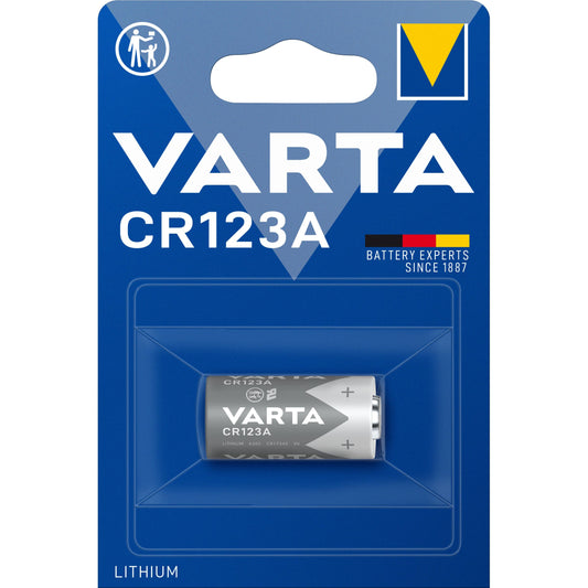 CR123A 3,0V-1600MAH LITHIUM BATTERI, VARTA 1 STK. I BLISTER