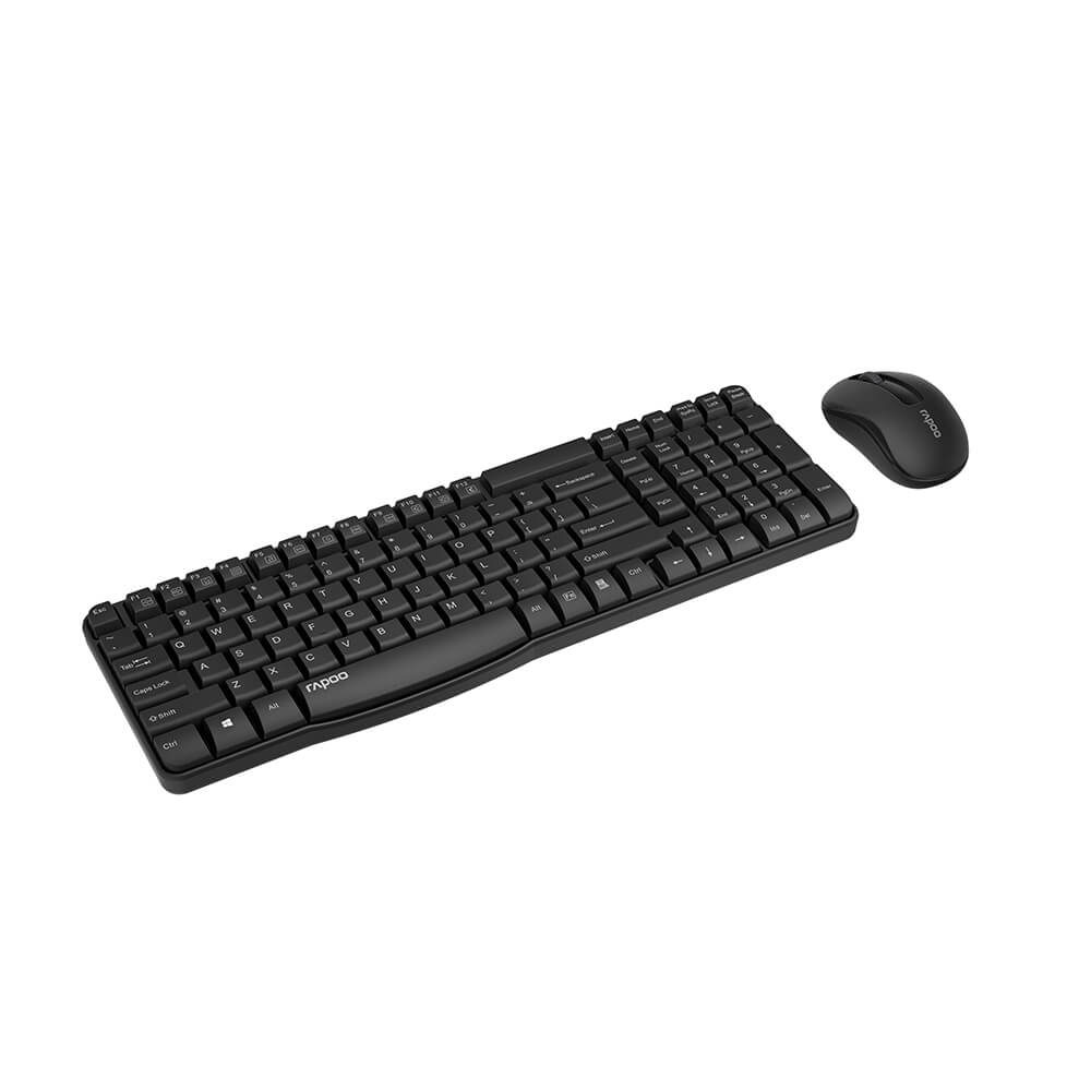 RAPOO Keyboard/Mus Nordisk Layout X1800S Trådløs Sort