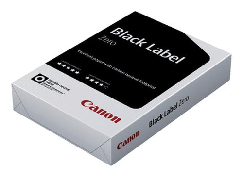 Canon Black Label Zero Inkjet Printable Paper - Bright White - 162 Brightness - A4 - 210 mm x 297 mm - 80 g/m² Grammage - Matte - 500 Sheet Less