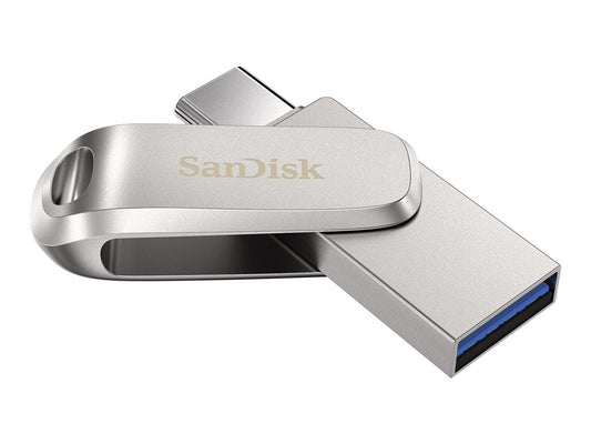 SanDisk Ultra Dual Drive Luxe 32GB USB 3.1 Gen 1 / USB-C Sølv