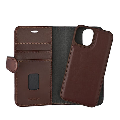 Buffalo Wallet Læder Til 3 kort iPhone 13 Mini - Brun