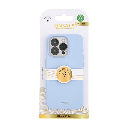 ONSALA Silikonefølelse MagSeries Lyseblå - iPhone 15 Pro