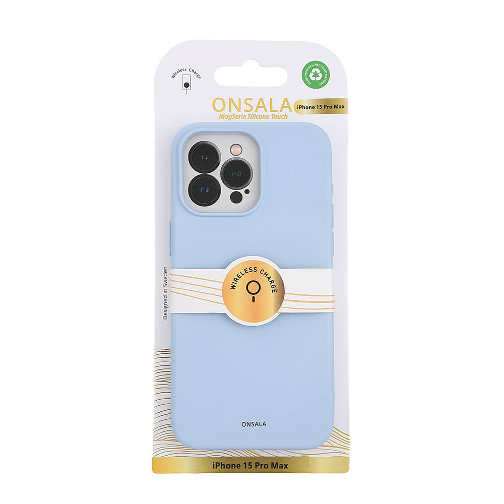 ONSALA Silikonefølelse MagSeries Lyseblå - iPhone 15 Pro Max