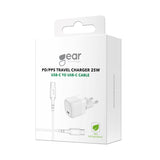 Gear Charger 220 V 1x Usb C White Pd/Pps 25 W Cable Usb C To Usb C 3 A