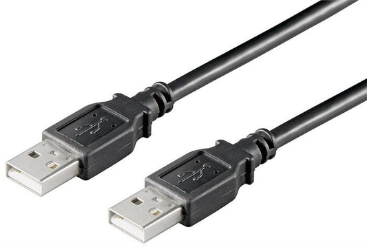 USB-A TILSLUTNINGSKABEL, 2.0, SORT, 1M