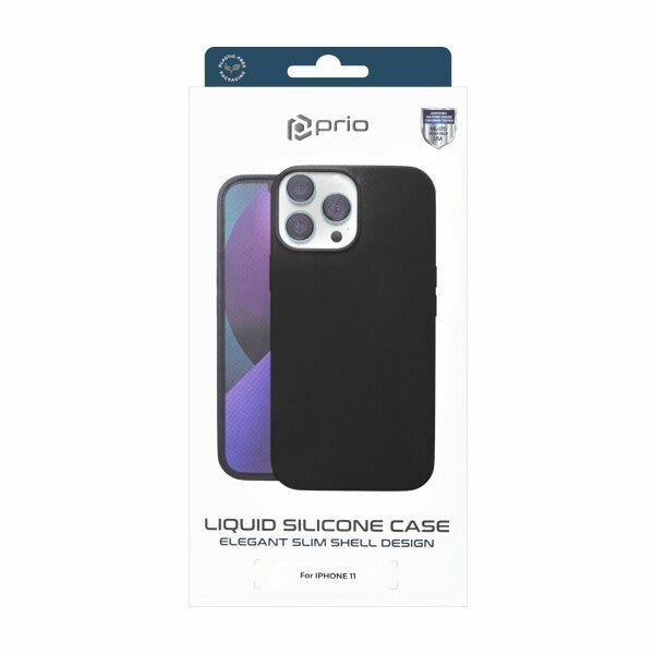 prio Liquid Silicone Case for iPhone 11 black