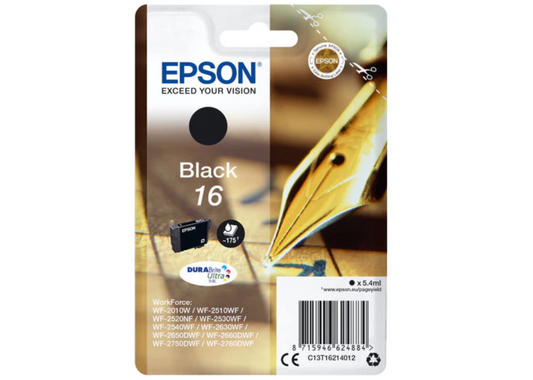 Epson Black 16 blækpatron 1 stk Original Sort