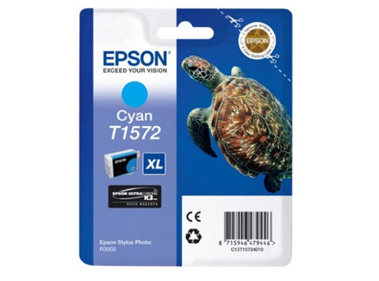 EPSON - blækpatron Cyan T1572 XL (Blå)