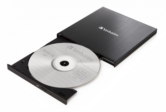 Slank ekstern CD/DVD-brænder med USB-C-forbindelse