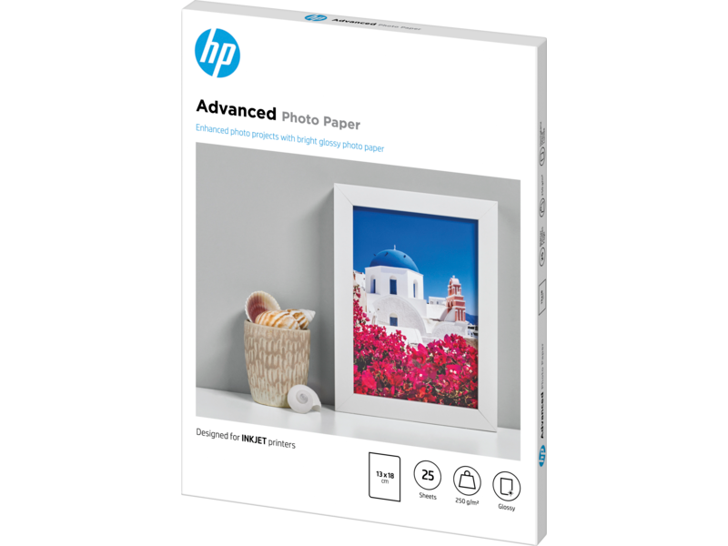 HP Advanced Glossy Photo Paper 25 sheet ITFON