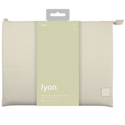 UNIQ Lyon laptop Sleeve 14" beige/seasalt lys beige Vandtæt RPET taske