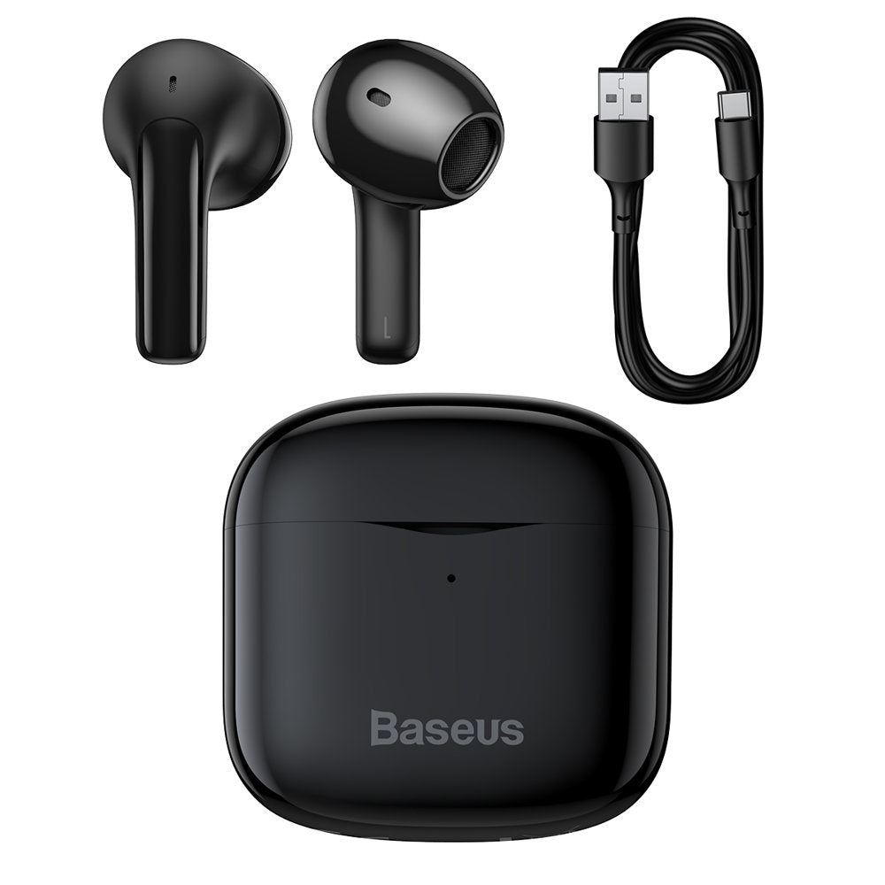 Baseus E3 Wireless Bluetooth 5.0 TWS øretelefoner Vandtætte IP64 Sort