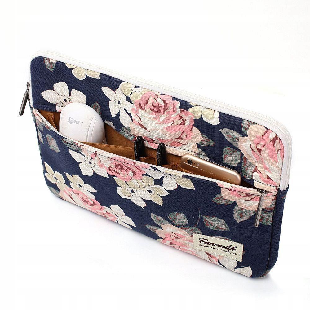 CANVASLIFE SEEVE LAPTOP 13-14 NAVY ROSE