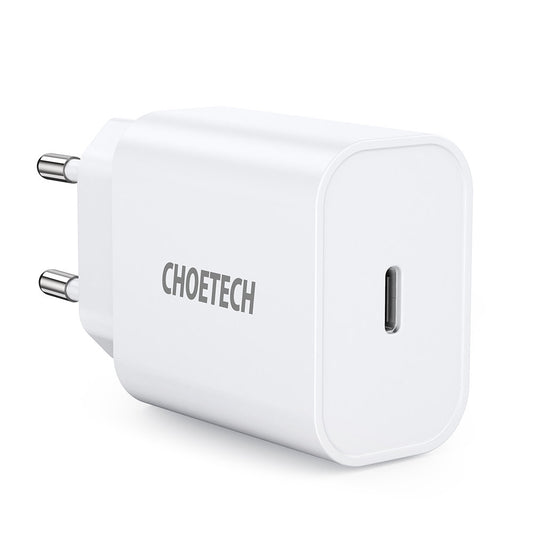 Choetech USB vægoplader Type C PD 20W hvid
