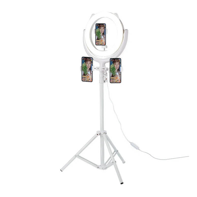Selfie Holder med Ring LED-lys (hvid)