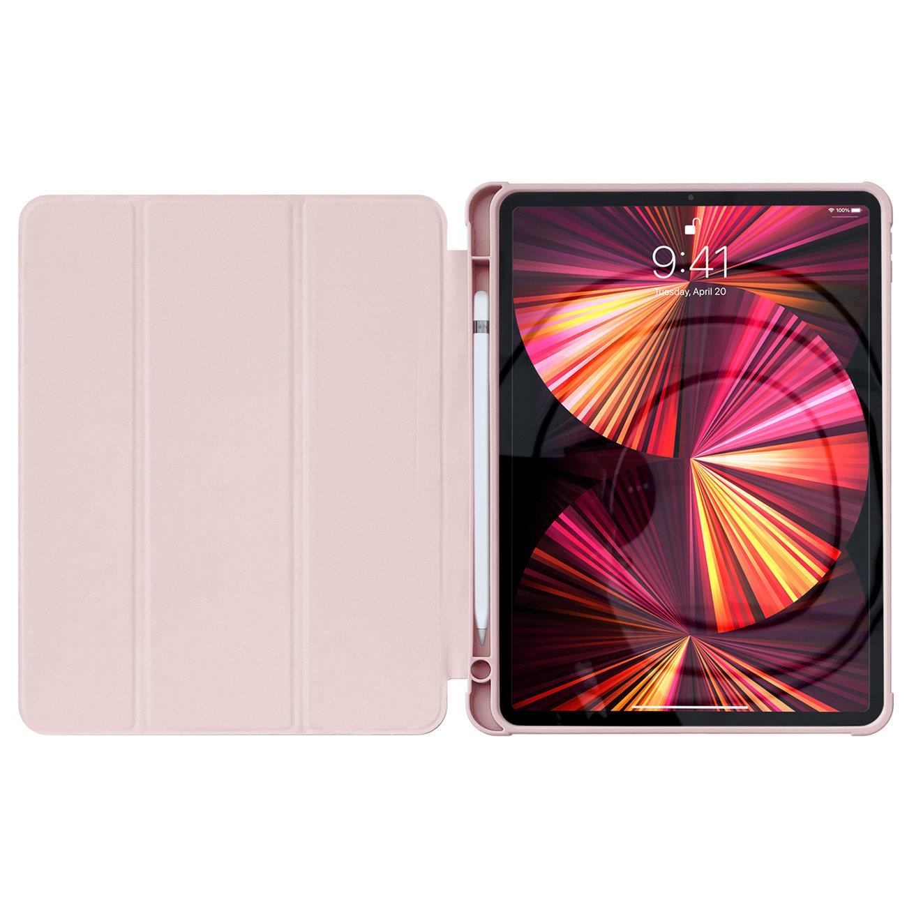 Smart Cover cover til iPad 10.2'' 2021 med stativ funktion pink