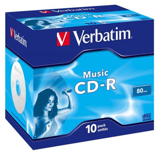 CD-R AUDIO 80MIN VERBATIM MUSIC LIFE PLUS, JEWEL CASE 10 STK