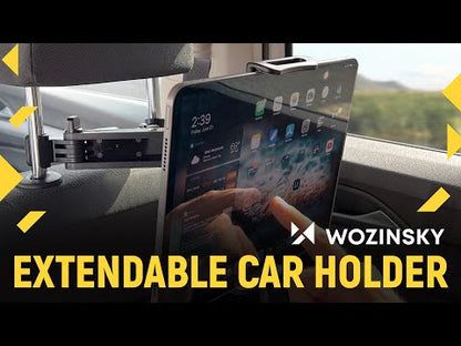 Wozinsky justerbar tablet- eller telefonhovedstøtteholder sort