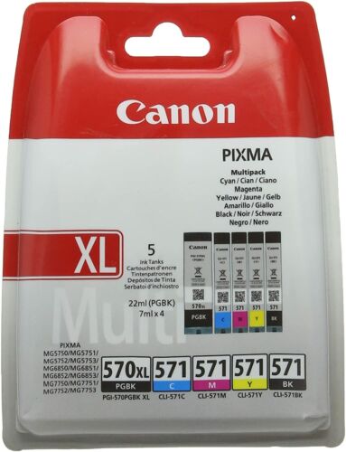 Canon PGI 570XL/CLI-571 Multipack Sort Gul Cyan Magenta Blæk
