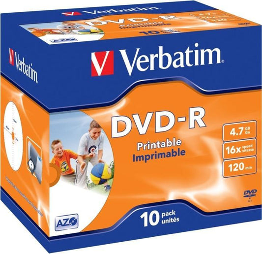 DVD-R (16X 4,7GB VERBATIM AZO DLP FPS JC 10)