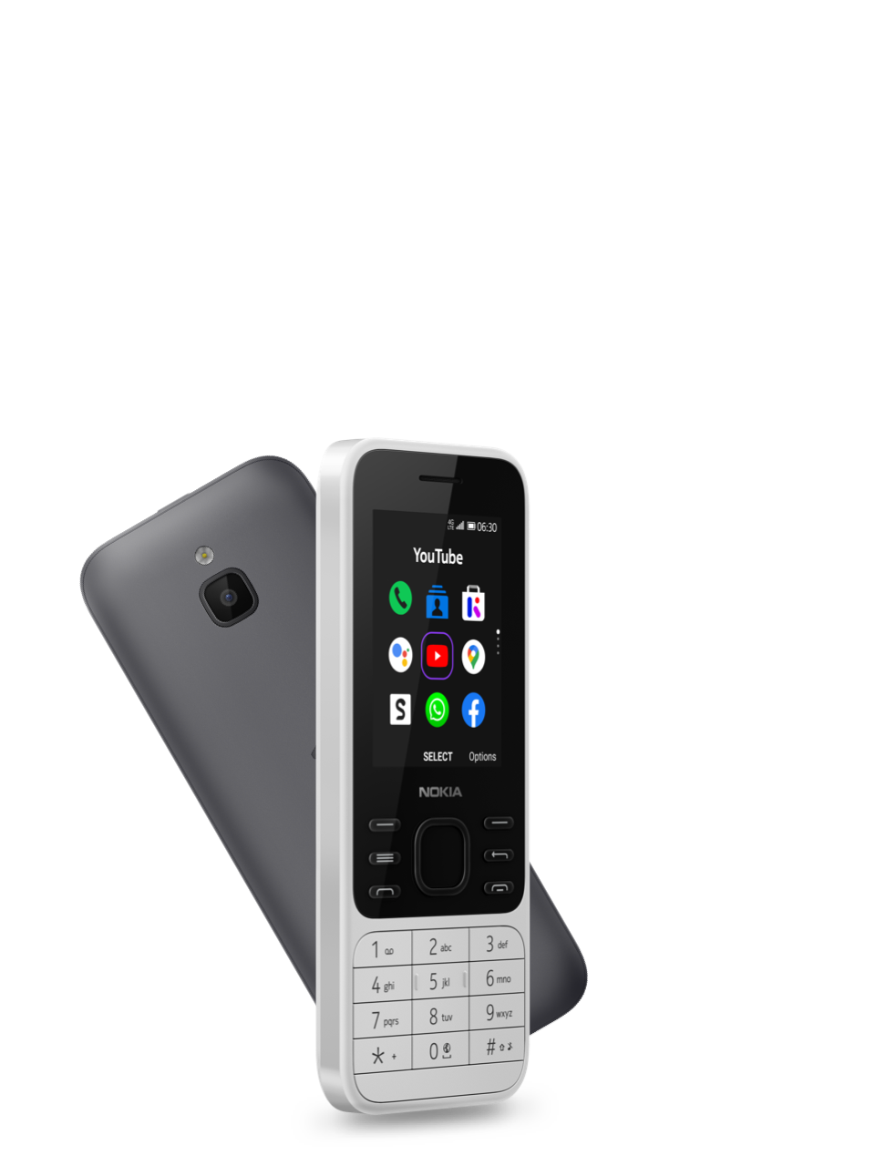 Nokia 6300 4G Hvid - Senior Venlig
