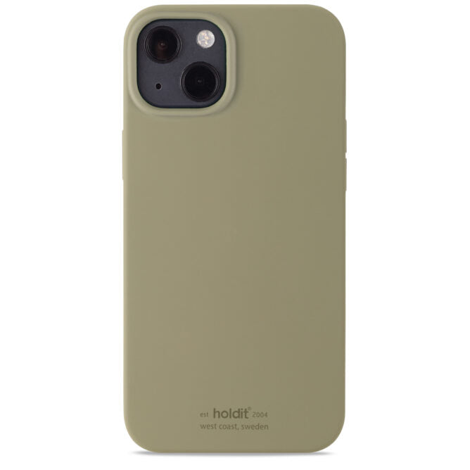 holdit Silicone Cover For iPhone 13 - Khaki Grøn