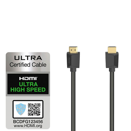 Kabel HDMI High Speed 8K 48Gbit/s Sort 2.0m