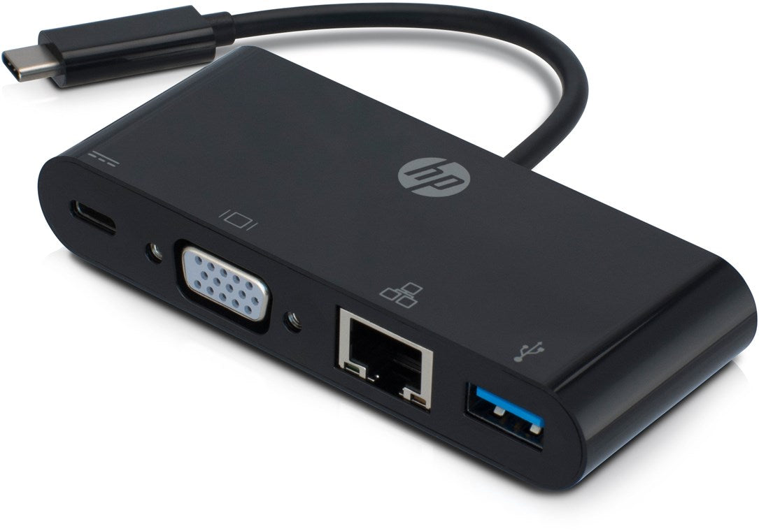 HP 2UX25AA dockingstation Ledningsført USB 3.2 Gen 1 (3.1 Gen 1) Type-C Sort
