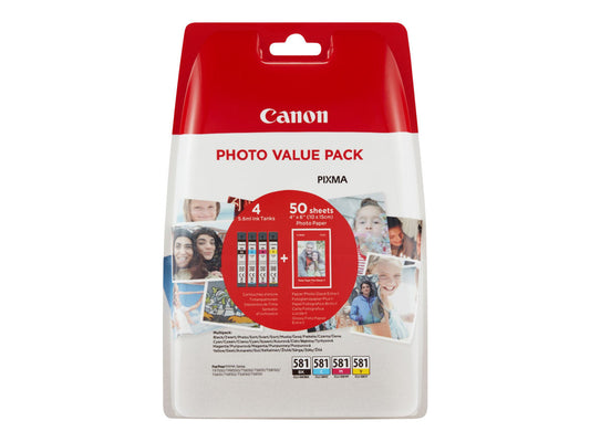 Canon CLI 581 /BK Photo Value Pack Sort Gul Cyan Magenta