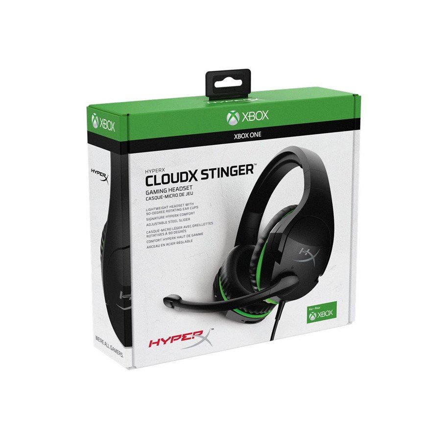 HyperX CloudX Stinger Headset 3,5 mm stik Sort, Grøn