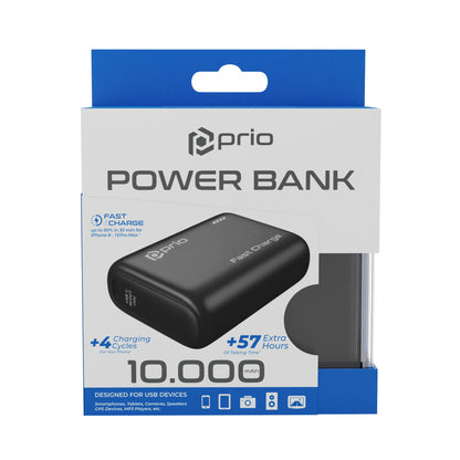 prio Fast Charge (22.5W SCP/20W PD/QC3.0) Power Bank 10.000mAh black