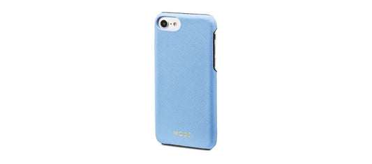 Et blåt cover til en mobiltelefon