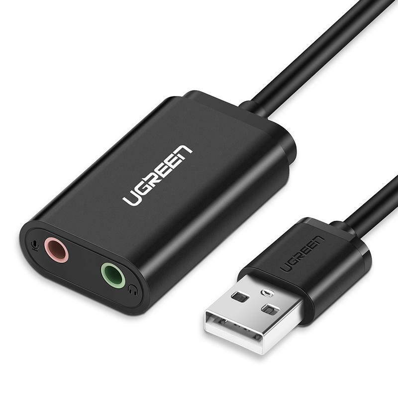 UGREEN USB 2.0 External sound Adapter - Sort