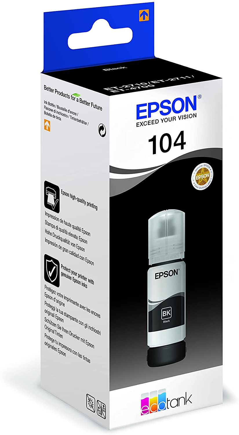 Epson 104 - Blækopfyldningsflaske til ECO-Tank - Sort