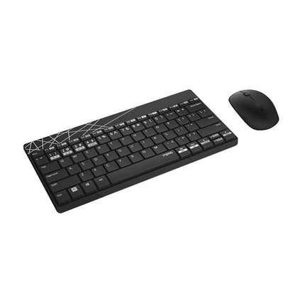 RAPOO Tastatur/Mus Sæt 8000M Multi-Mode Trådløs Sort