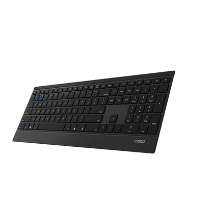 RAPOO Keyboard/Mus Nordisk Layout 9500M Multi-Mode Trådløs Sort