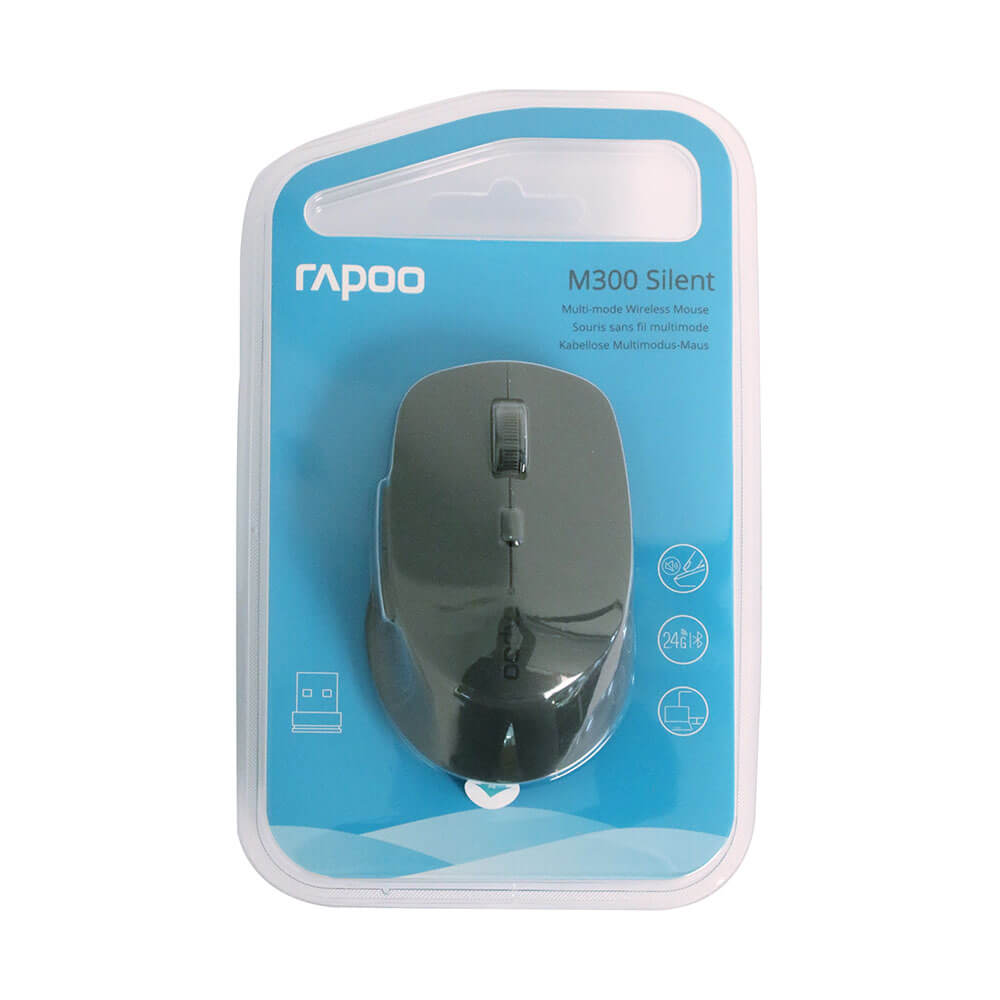 RAPOO Mus M300 Multi-Mode Trådløs Optisk Mørkegrå