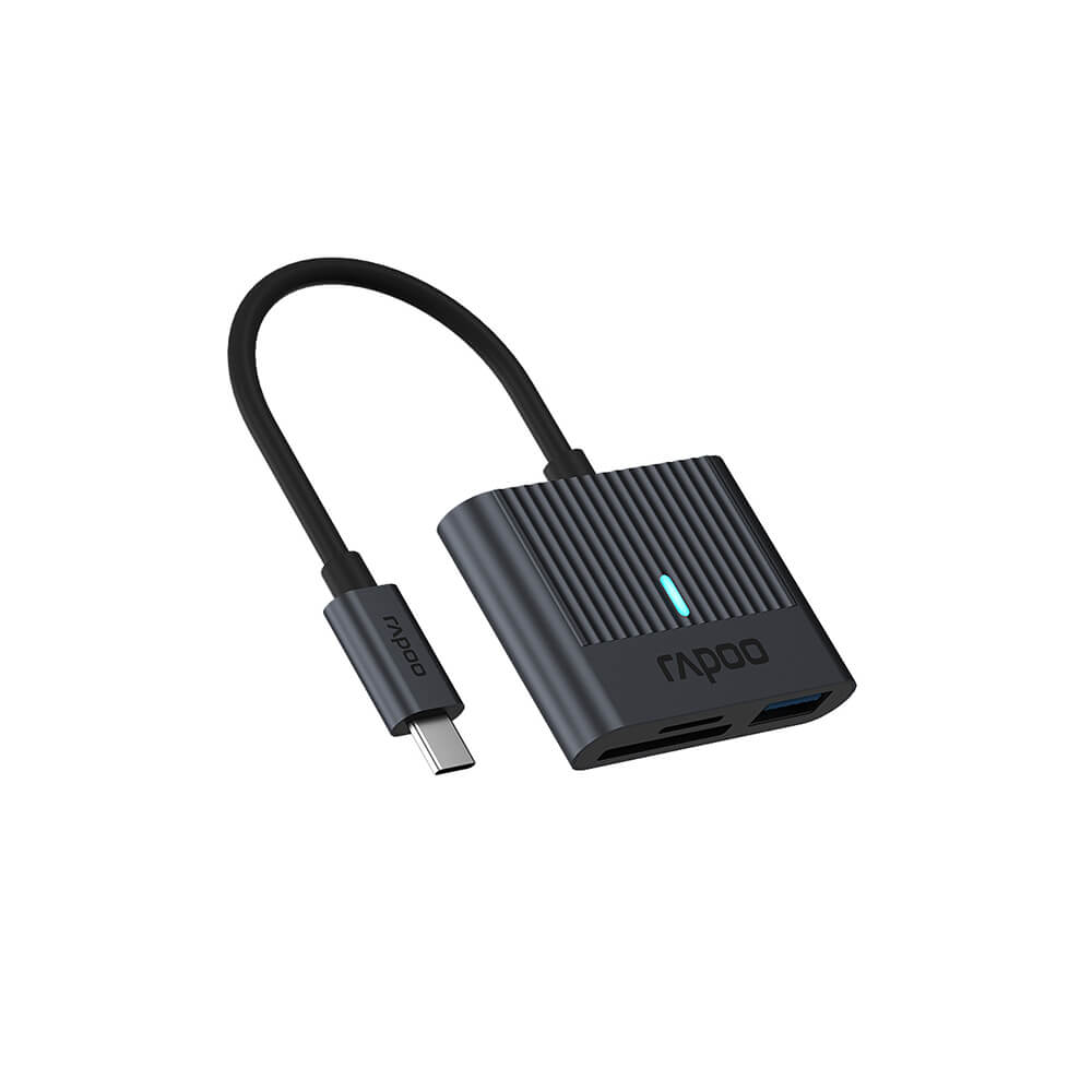 RAPOO Kortlæser USB-C til SD- og MicroSD-kort + USB A