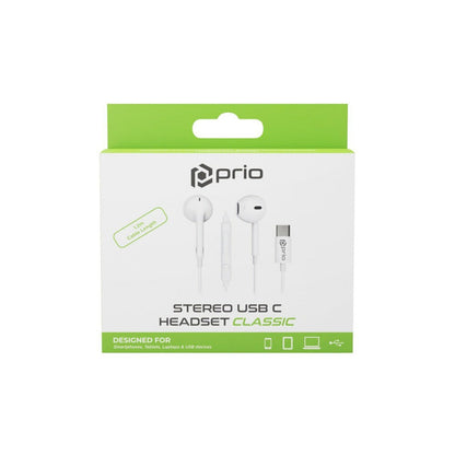 Prio Stereo USB C Headset klassisk