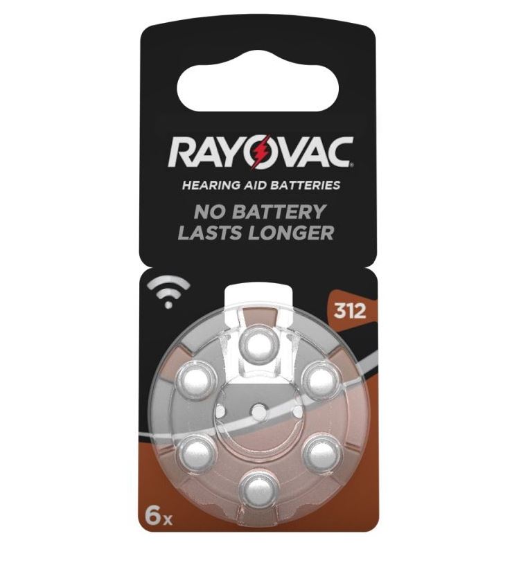 Knapcelle batteri til høreapparater - 312/PR41 1,4V