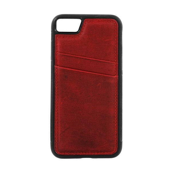 Real Leather Back Cover CC Vice for iPhone 7 / 8 claret red