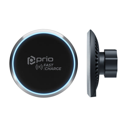 prio Fast Charge Magnetic Wireless Car Charger 15W (USB C) black