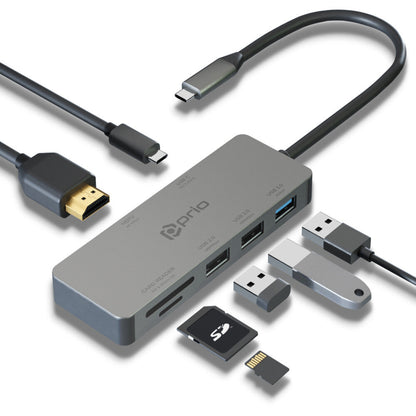Prio 7 i 1 Multiport USB C Adapter