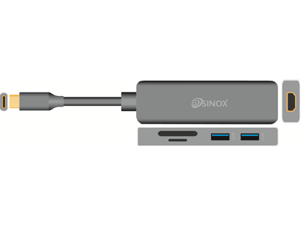 Sinox - iMedia USB-C Hub - (Aluminium)