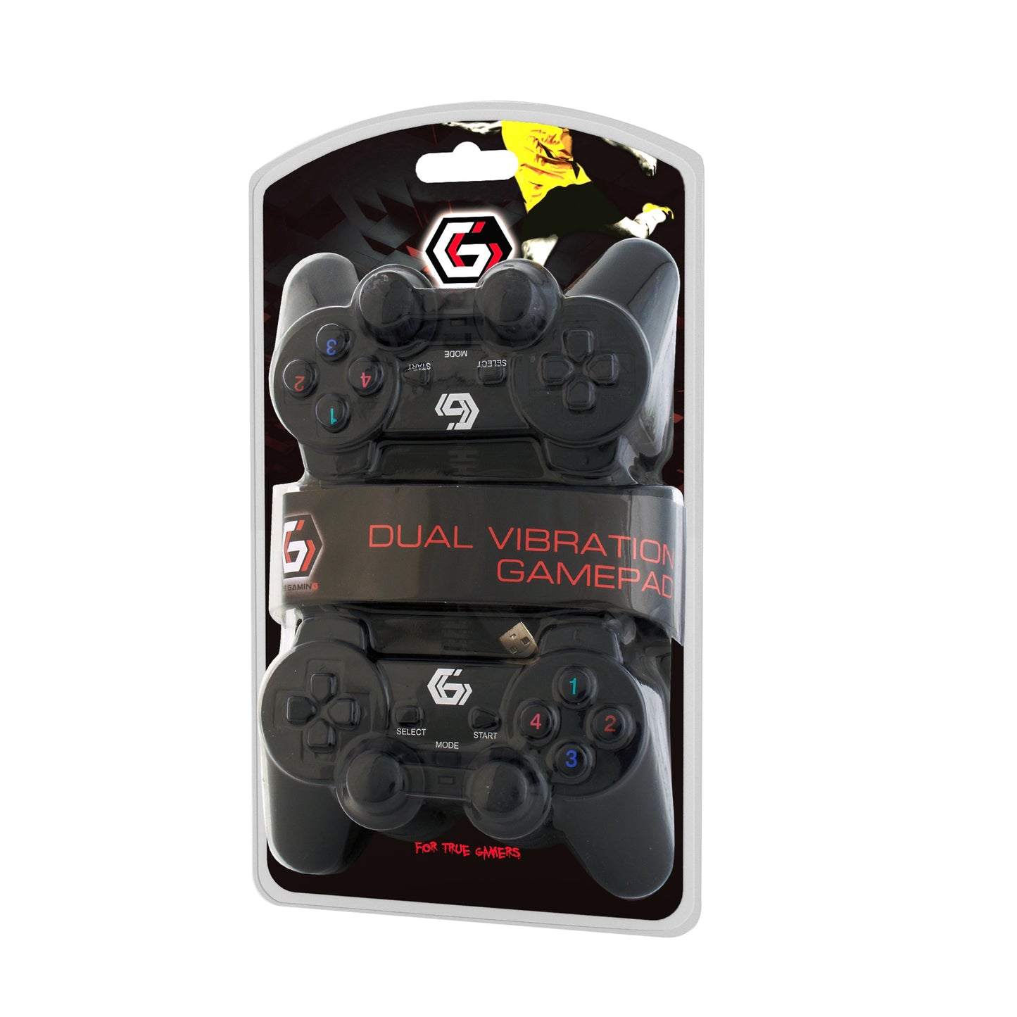 Gembird JPD-UDV2-01 spil-controller Sort USB 2.0 Gamepad Analog/digital PC