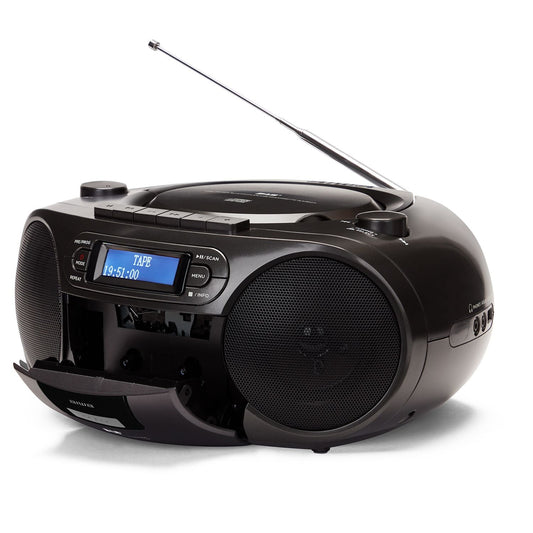 AIWA Boomblaster DAB+ Radio, Kassette, Bluetooth og CD Sort